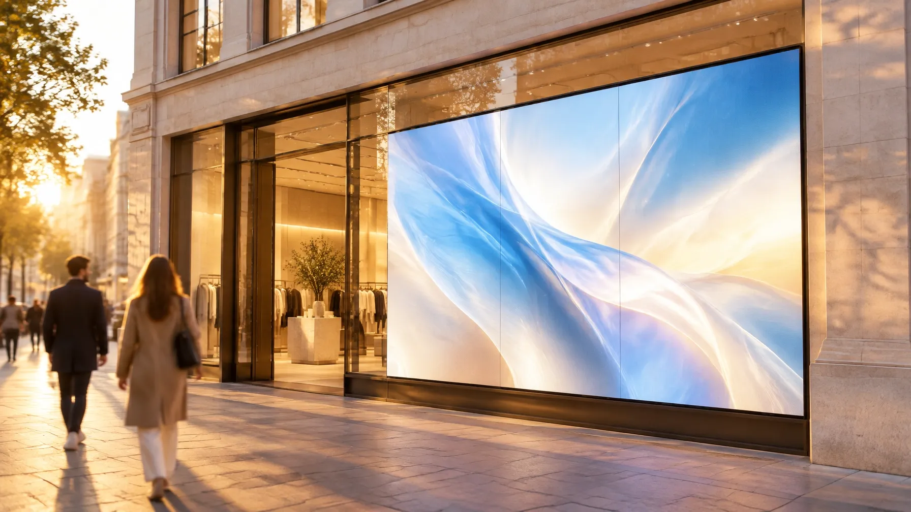 Flagship storefront — illustrative example application in a retail venue